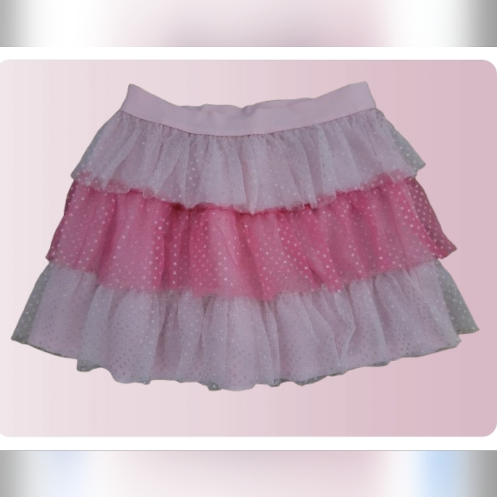 Girls Adorable Pink Sparkly Tutu Skirt